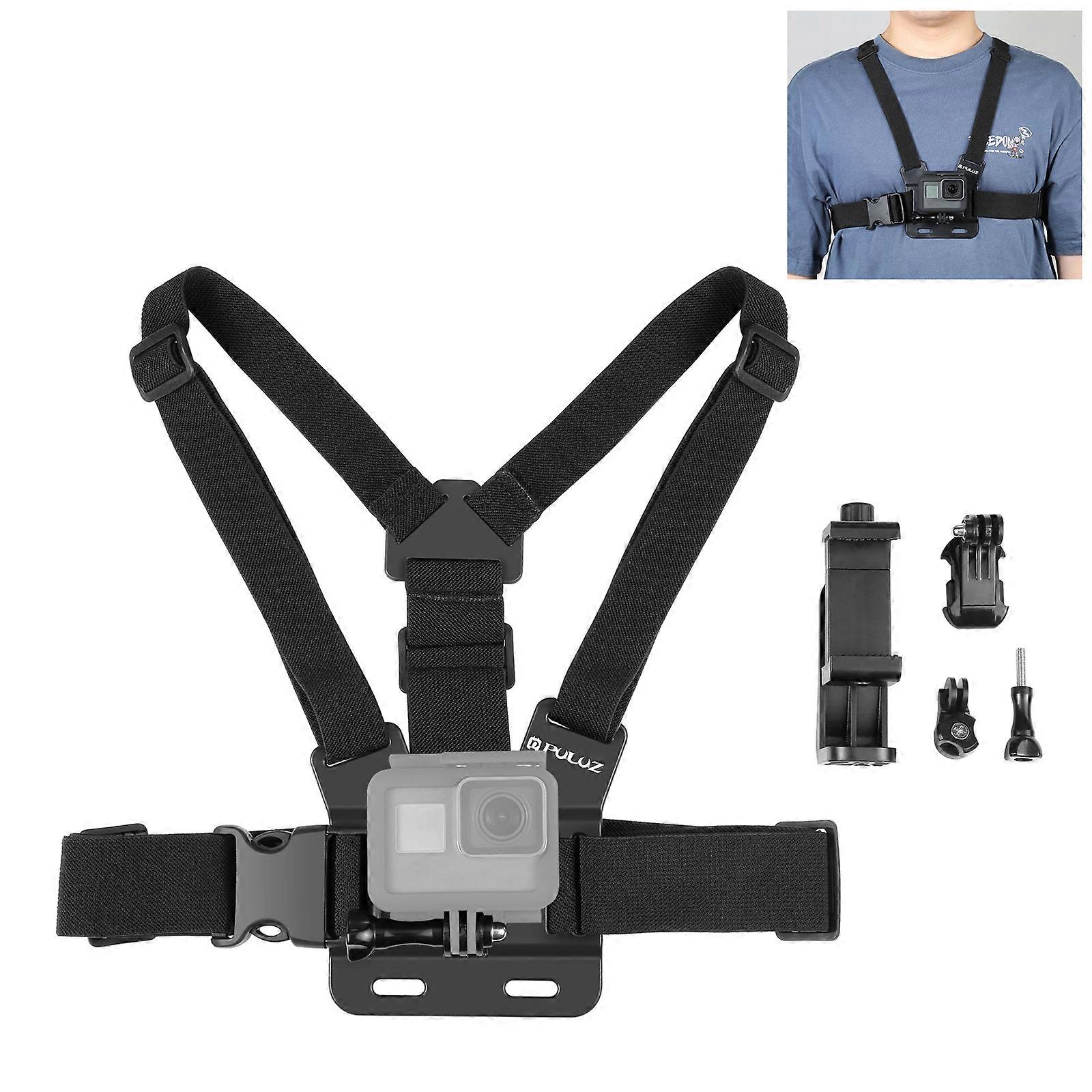 Adjustable Body Mount Belt Chest Strap Phone Clamp Kit