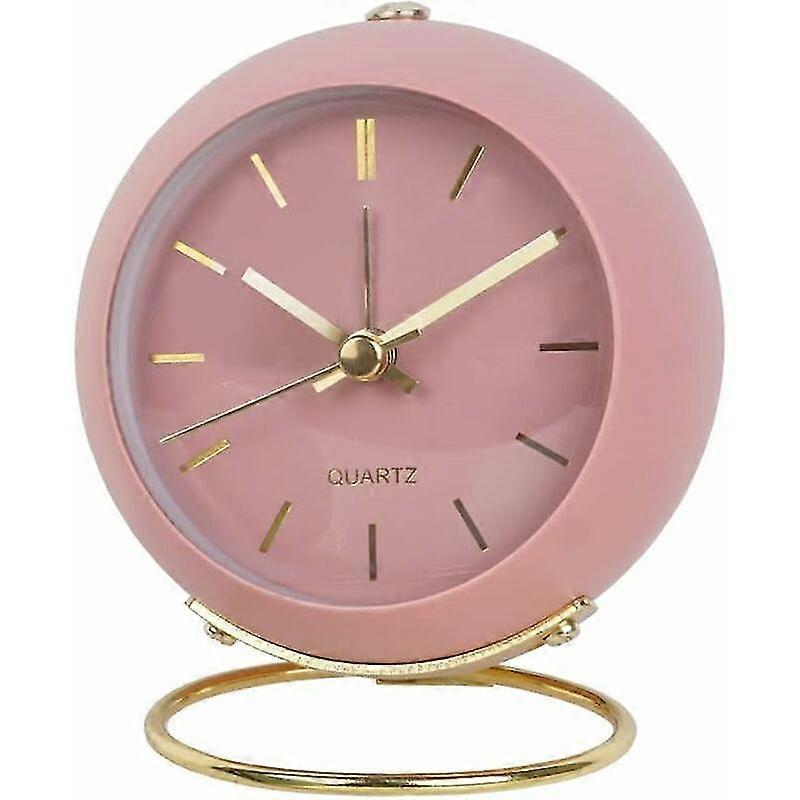 Analog Alarm Clock With Lights, Retro Small Silent Alarm Clock Bedside Student Luminous Pointer Clock,suitable For Heavy Sleepers, Placed On Desk, Bed