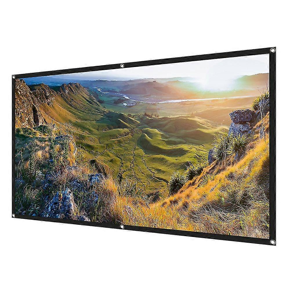New Projector Screen 100 Inch Portable Projection Screen 16:9 Hd Projection