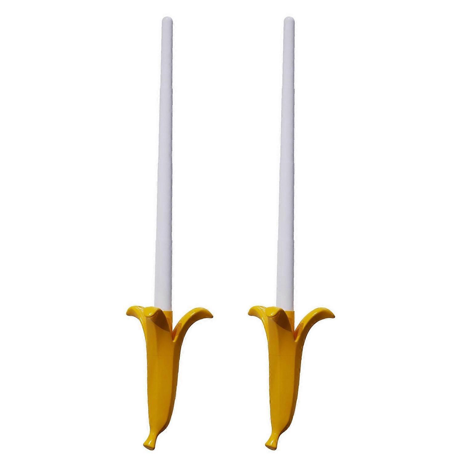 1/2Pcs Telescopic Banana Toy Retractable Banana Longsword Stretchable Realistic Yellow Banana Stick