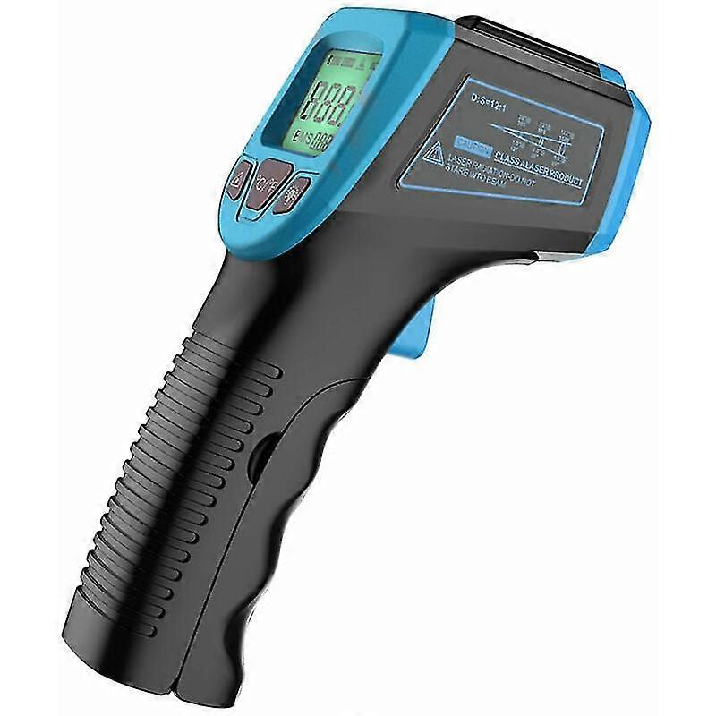 Infrared Thermometer, Non-contact Digital Laser Temperature Gun -58fa 1112f (-50ca 600c) With Lcd Display, Blue, Blue