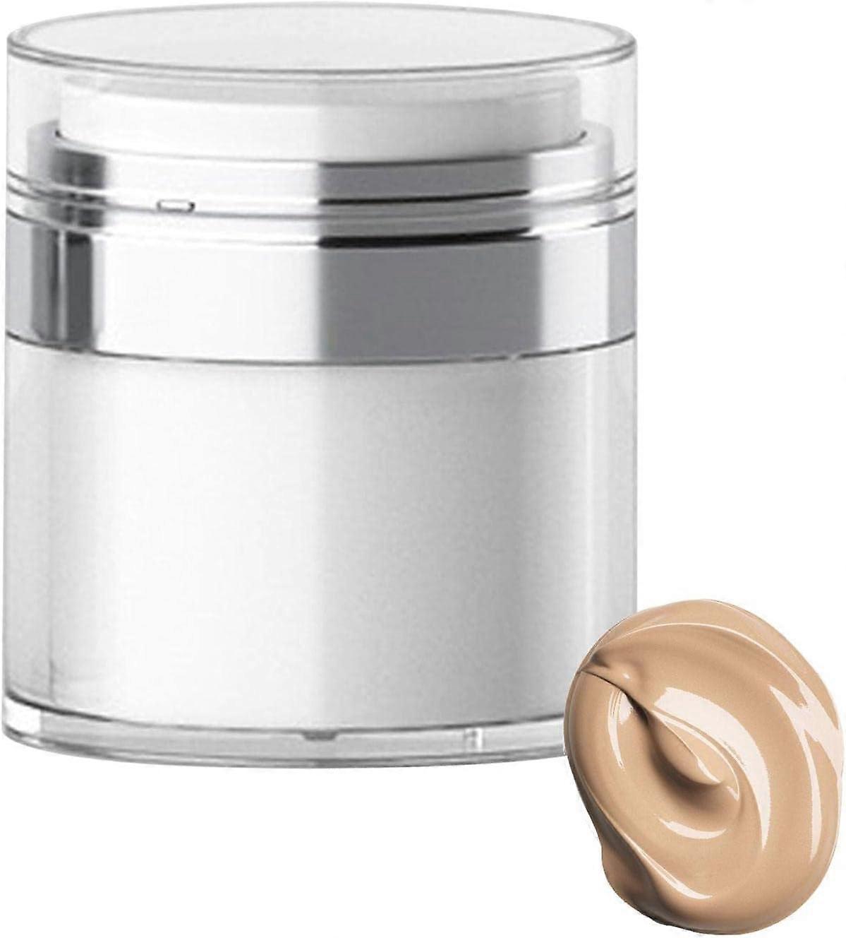 Airless Pump Bottles, Cream Jar Vacuum Bottle, 15/30/50ml Airless Pump Jars Sets,Travel Cosmetic Container,Press Style Empty Refillable Cans,Makeup Sk