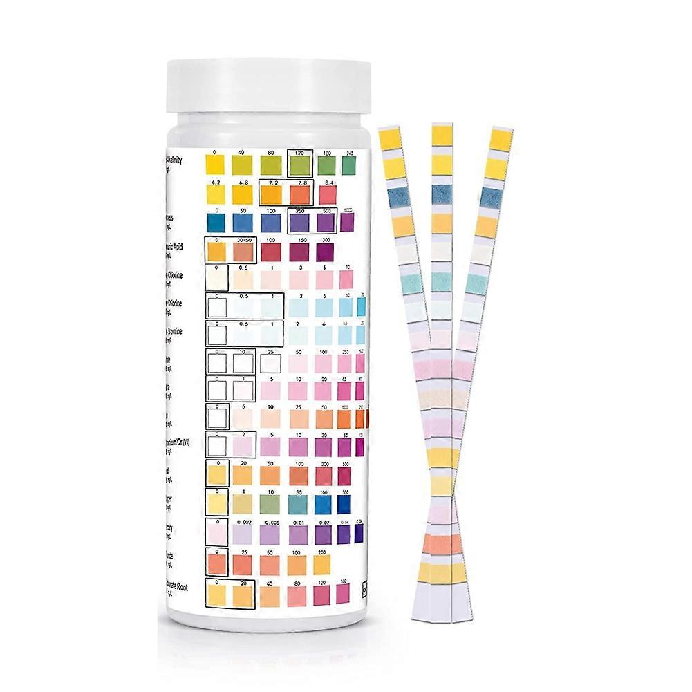 16 in 1 Drinking Water Test Kit, Water Testing Kits for Drinking Water 100 PCS Water Quality Test Strips,Free Chlorine