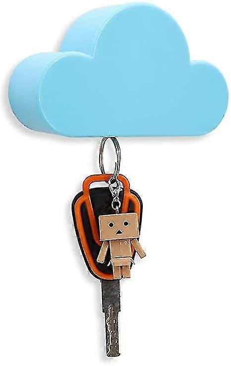 White Cloud Magnetic Key Holder For Wall, Creative And Unique Ornament, Strong Magnetic Force Can Hang Multiple Keys And Keychain, Easy To Install And