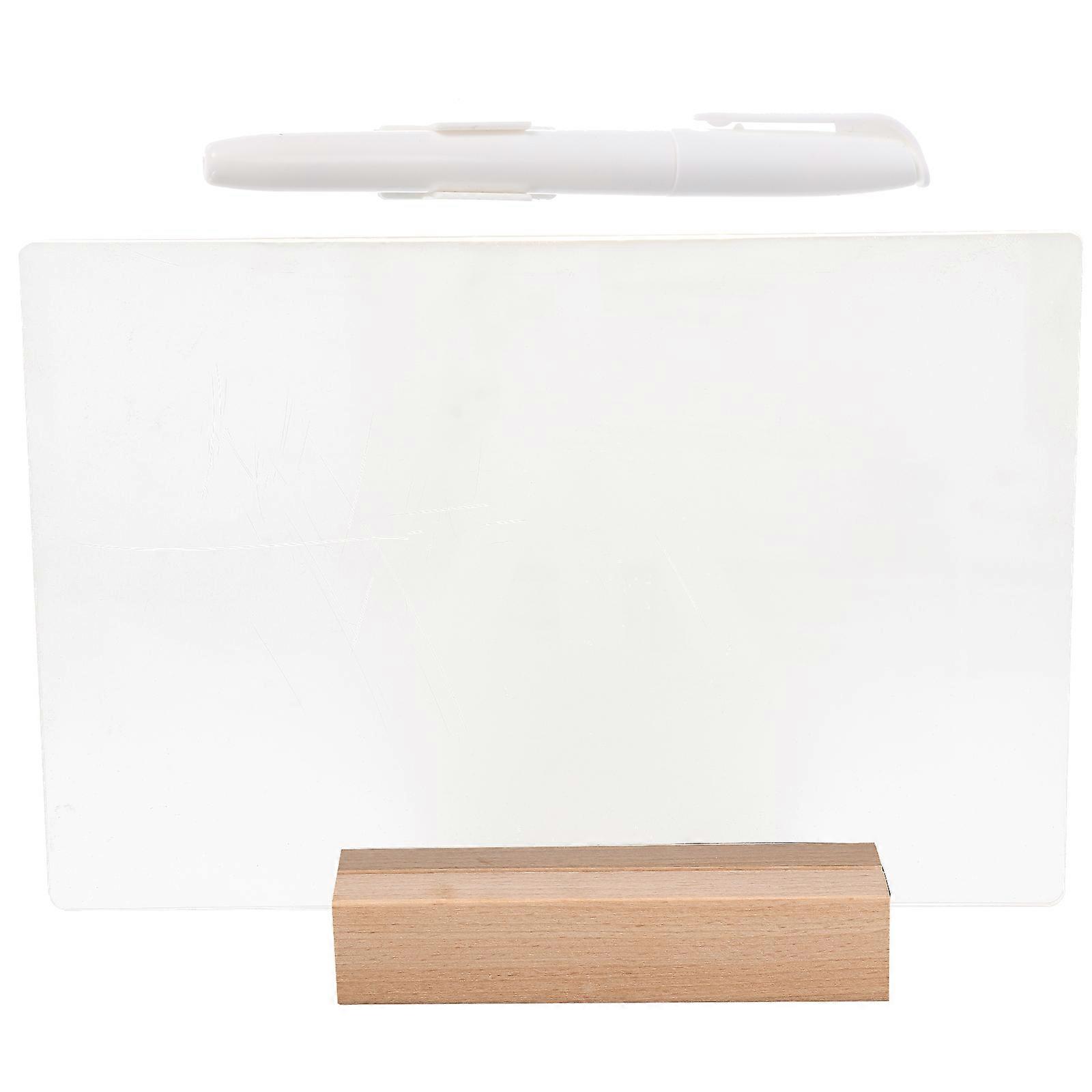 Erasable White Boards Erasable Note Board Glass Whiteboard Desk Do List Notepad Memo Desk Light Countertop Memo Sign