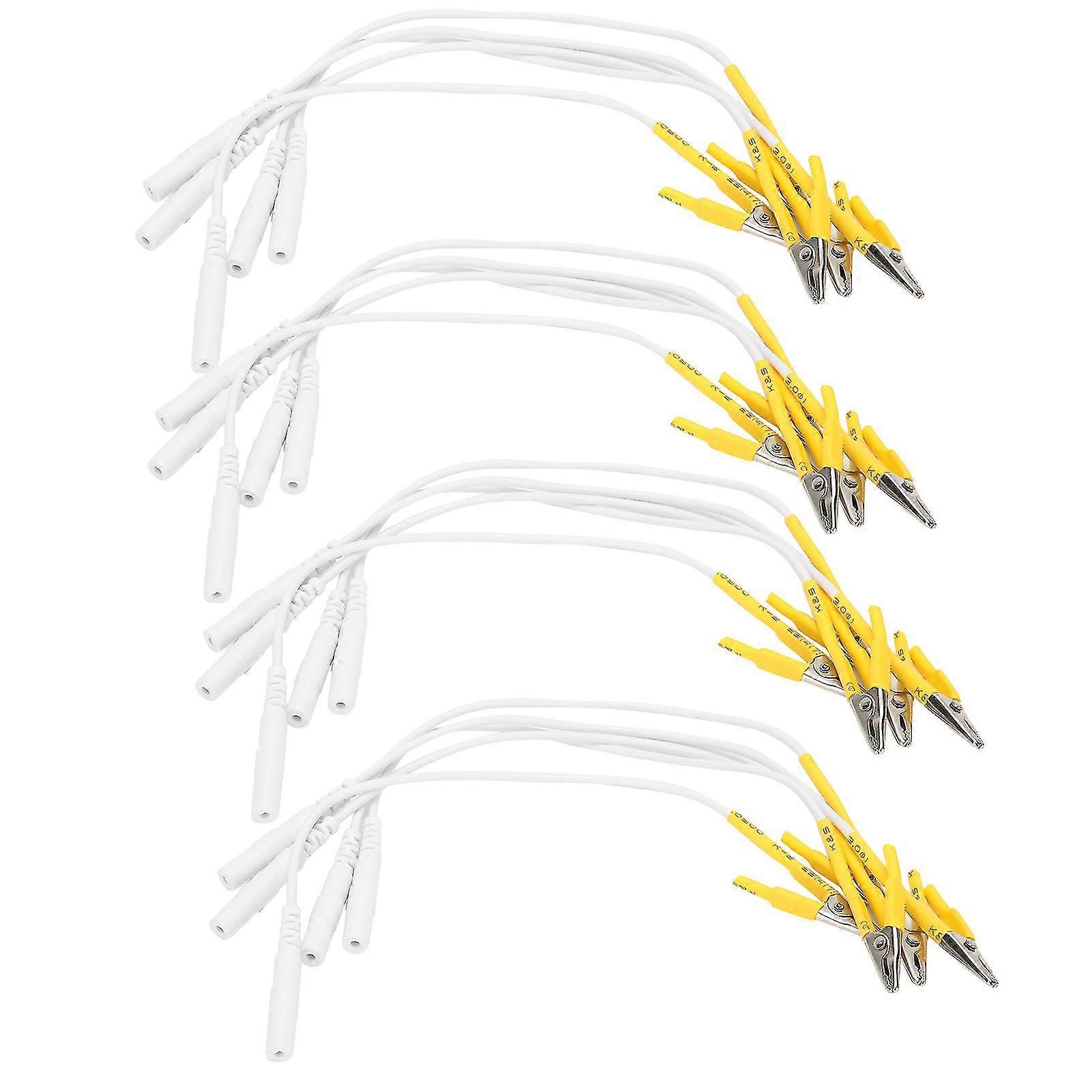 TENS Unit Physiotherapy Machine Electrode Lead Wires Cable 20pcsbag - Yellow