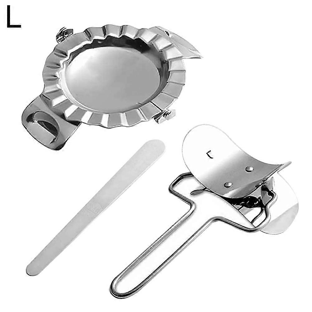 OuZhan 3Pcs Stainless Steel Dumpling Maker Slicer Stuffing Spoon Dough Presser Mould