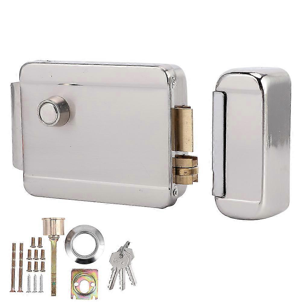 Home Security Door Access Control Lock - Single Headed Electric Lock, DC12V, Anti-Theft