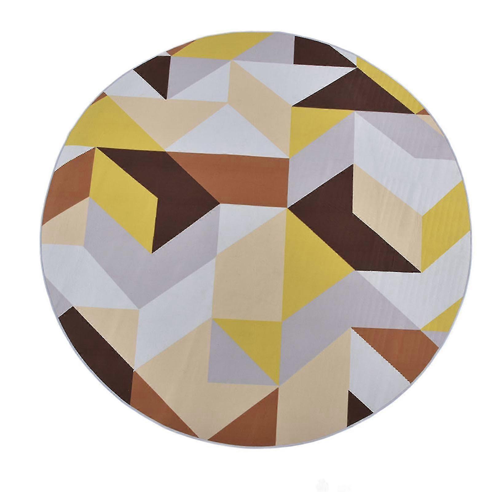 Non-Slip Round Mat - 140cm Diameter - Washable Area Rug for Bedroom and Rotray Chair