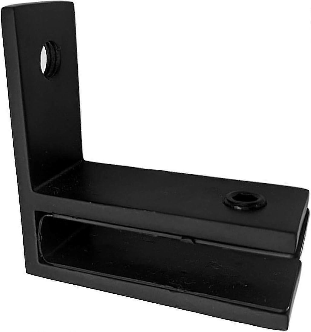 Stair Balustrade Wall-to-Glass Railing Clamp Bracket - Heavy Duty Matte Black Clip Holder - Easy to Install Gadget