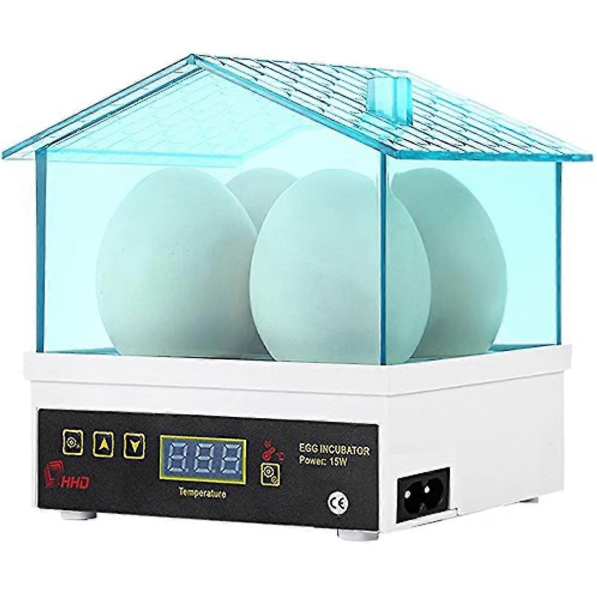 Automatic Hatching Machine Incubator Chicken Eggs Digital Hatcher 4 Birds Clear