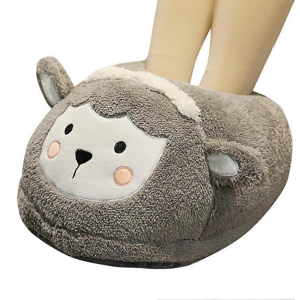 漫画羊暖かいラブリーアニメスリッパ足の熱厚いぬいぐるみスリッパ28cm
