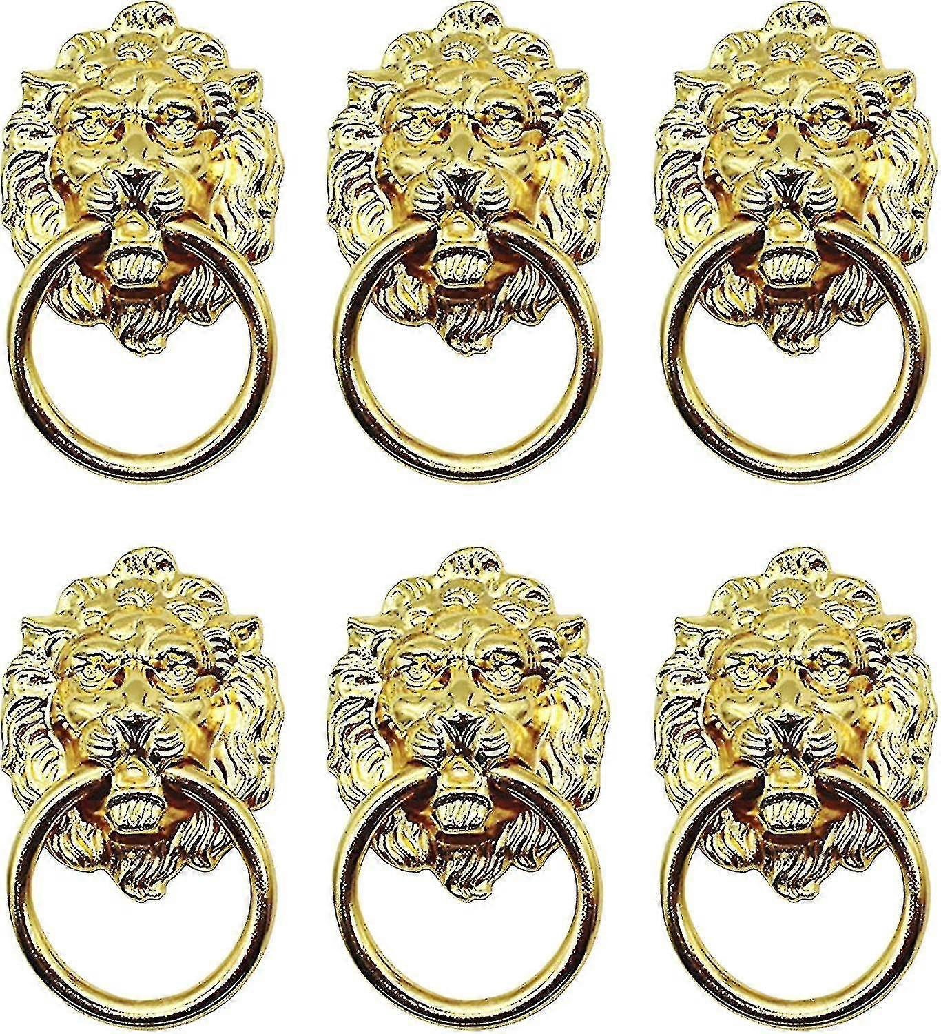 Dww-6 Pack Dresser Drawer Cabinet Pull Knobs With Drawer Ring 1.6 X 2.64 Inch Door Rings Pull Knobs