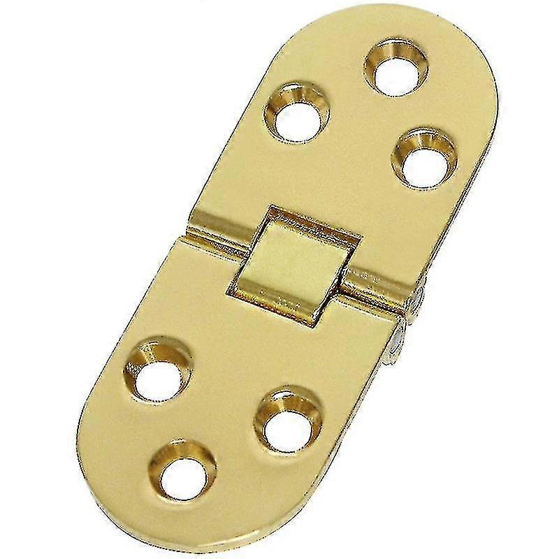Solid Brass Butler Tray Hinge Round Edge Satin Finish With Screws Flap For Folding Table(2pcs, Gold)