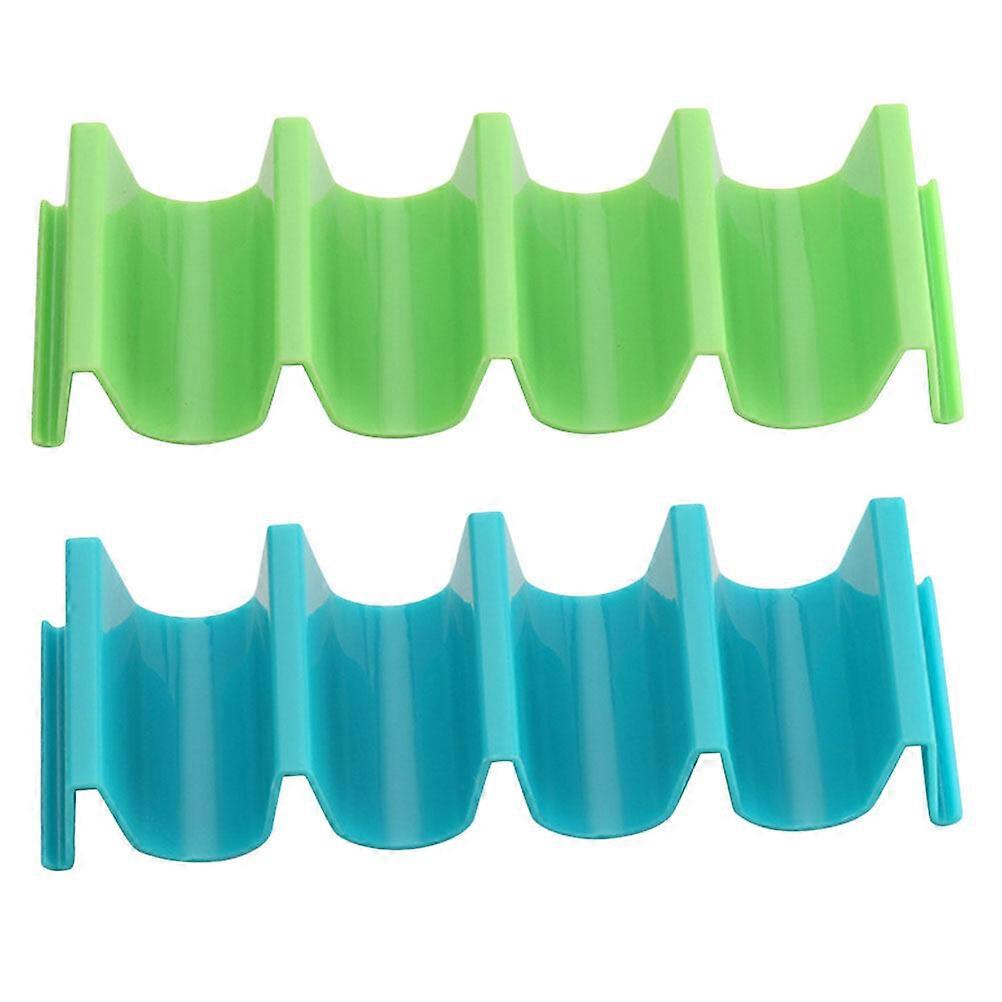 1 Conjunto 2Pcs Burritos de plástico Stands Taco Display Racks Suportes (cor sortida)
