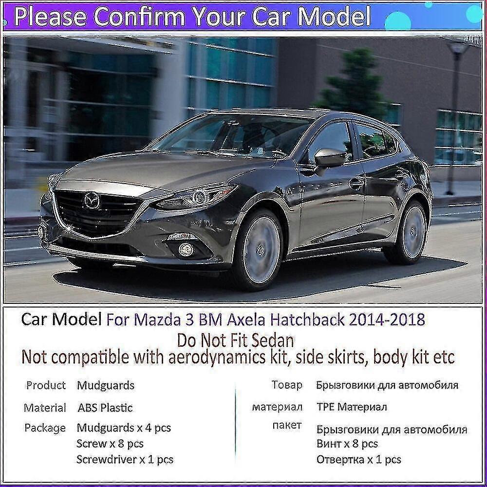 Accessoires voor exterieurbescherming voor auto's Auto Spatlap Spatbord Mud Guard Flap Splash Flaps Spatborden Voor Mazda 3 BM Voor Axela Hatchback 2018 ~2014