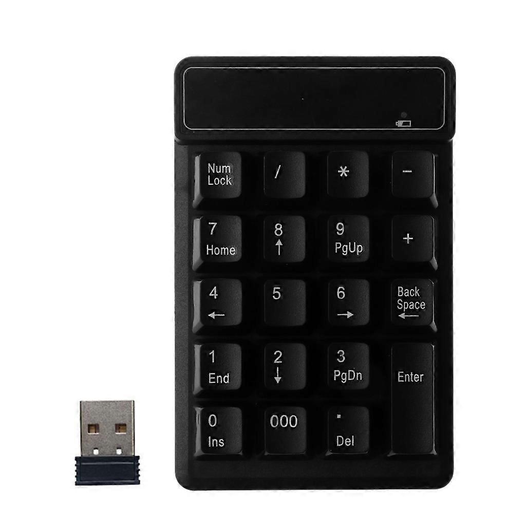 Small-Size Wireless Numeric Keypad Numpad 19 Keys with 2.4G USB Receiver for PC