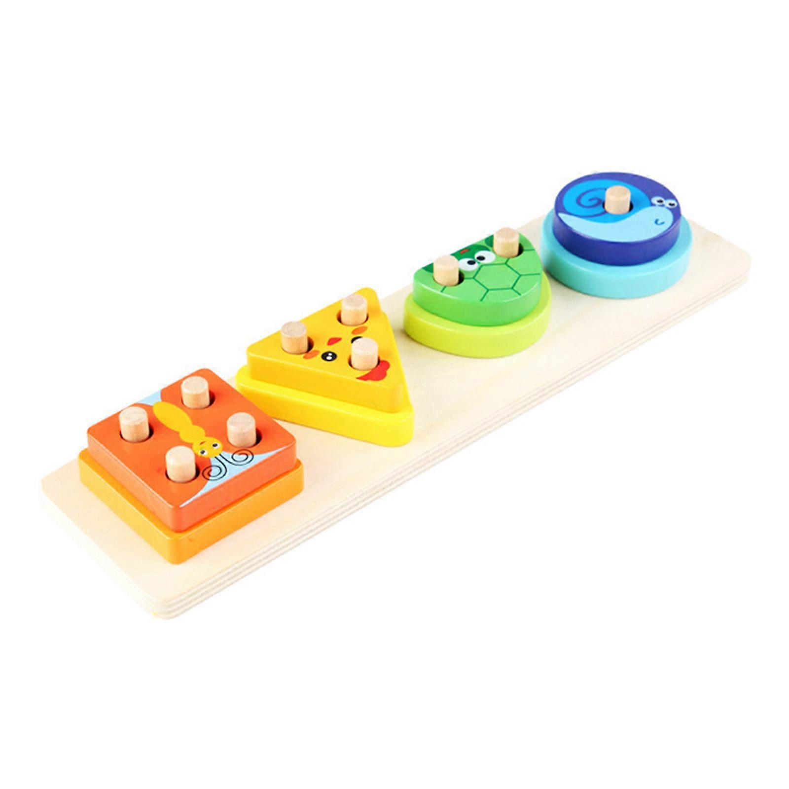 Kids Color Recognition Matching Shape Interactive Sorting Portable Board Game