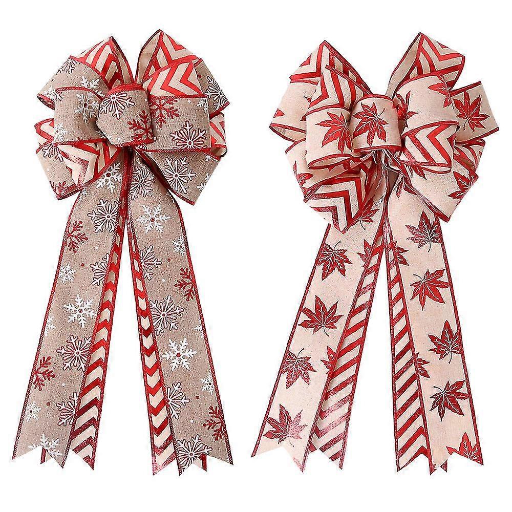 Double Layer Christmas Bow Christmas Tree Decoration-MXBC