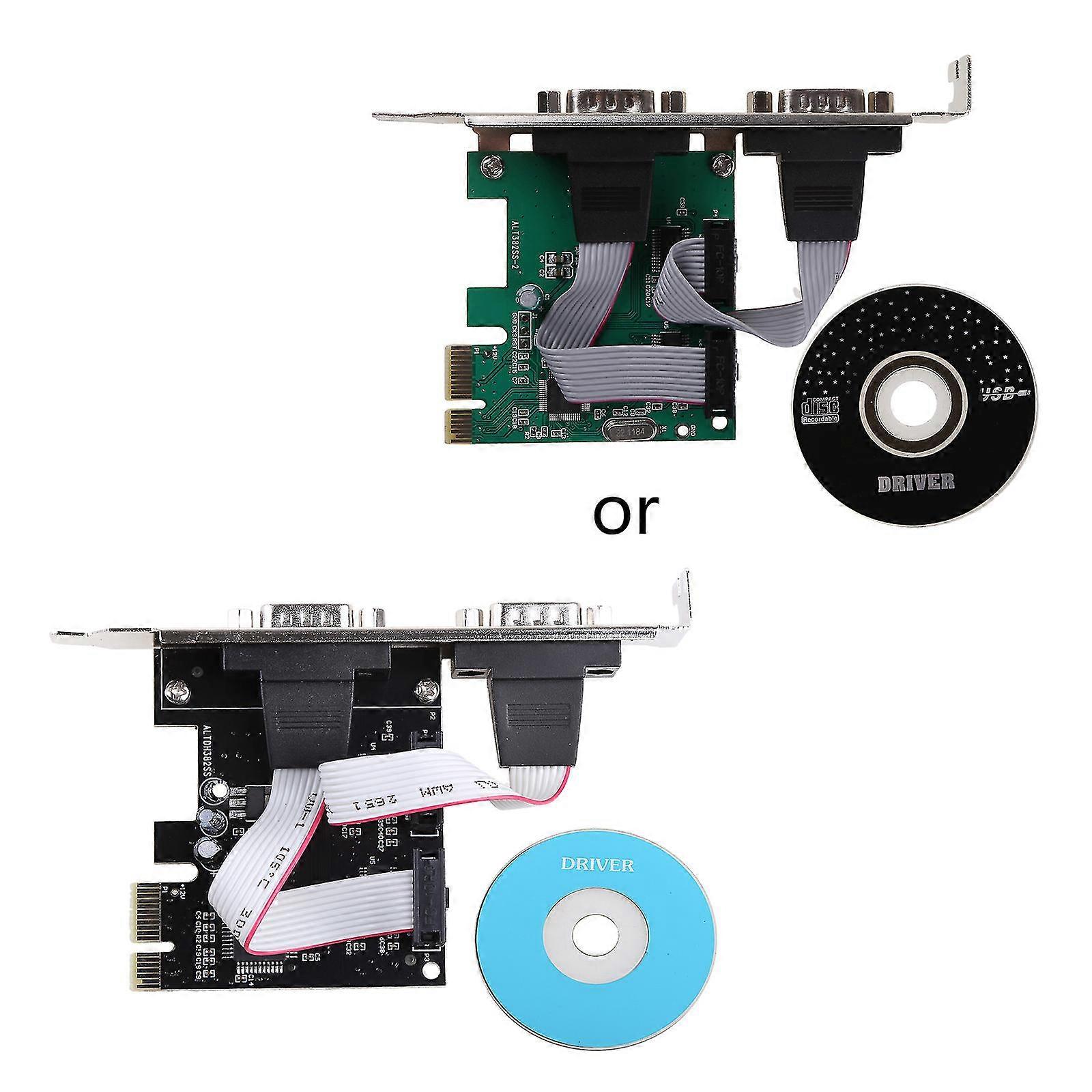 Pcie PCI-e zu Dual Serial Port Karte Db9 Rs232 2-Port Lpt Parallel Port