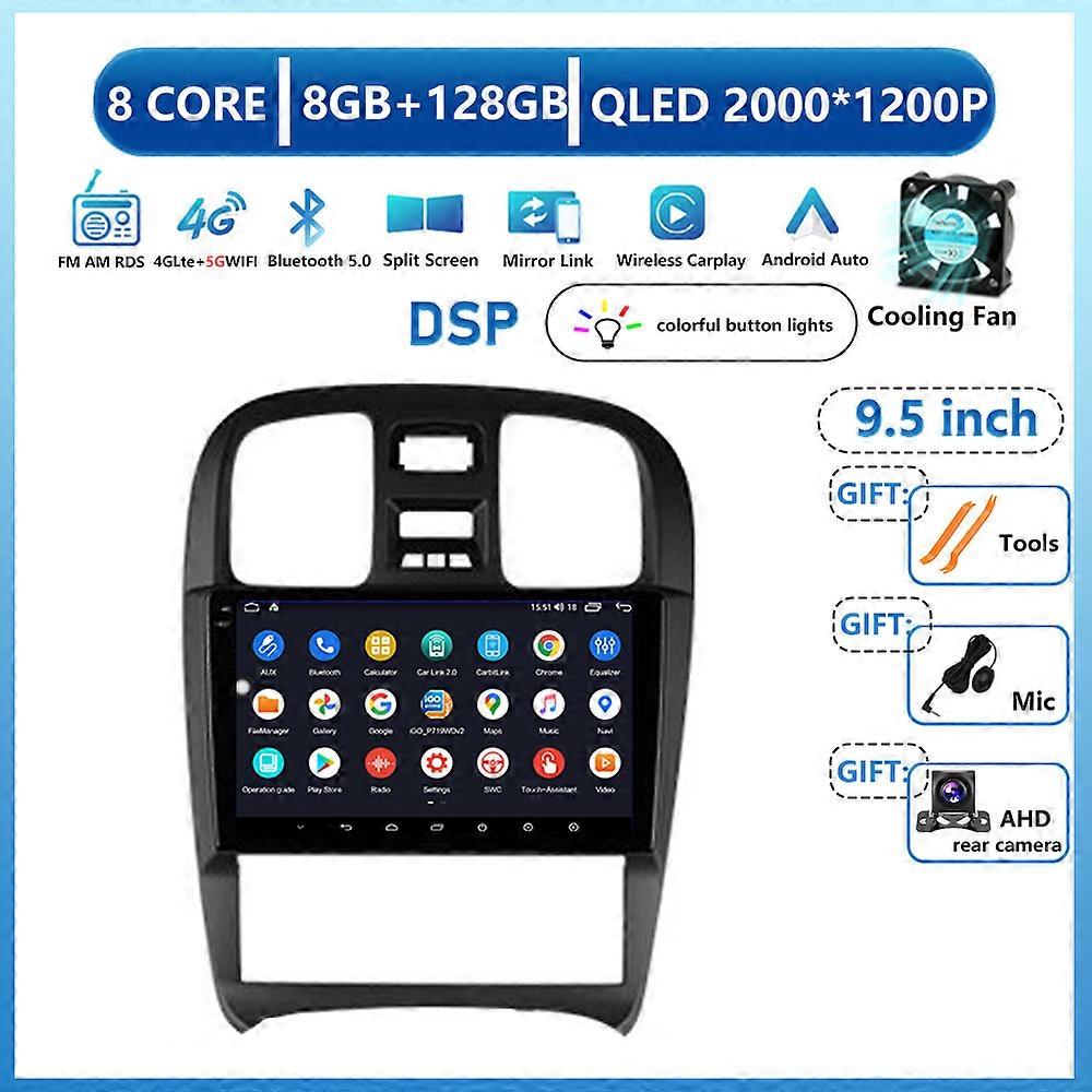 Untuk Hyundai Sonata 2003 - 2009 Radio Mobil Multimedia Android 13.0 9 Inci Pemutar Video Carplay Navigasi GPS Mendukung TPMS 2din