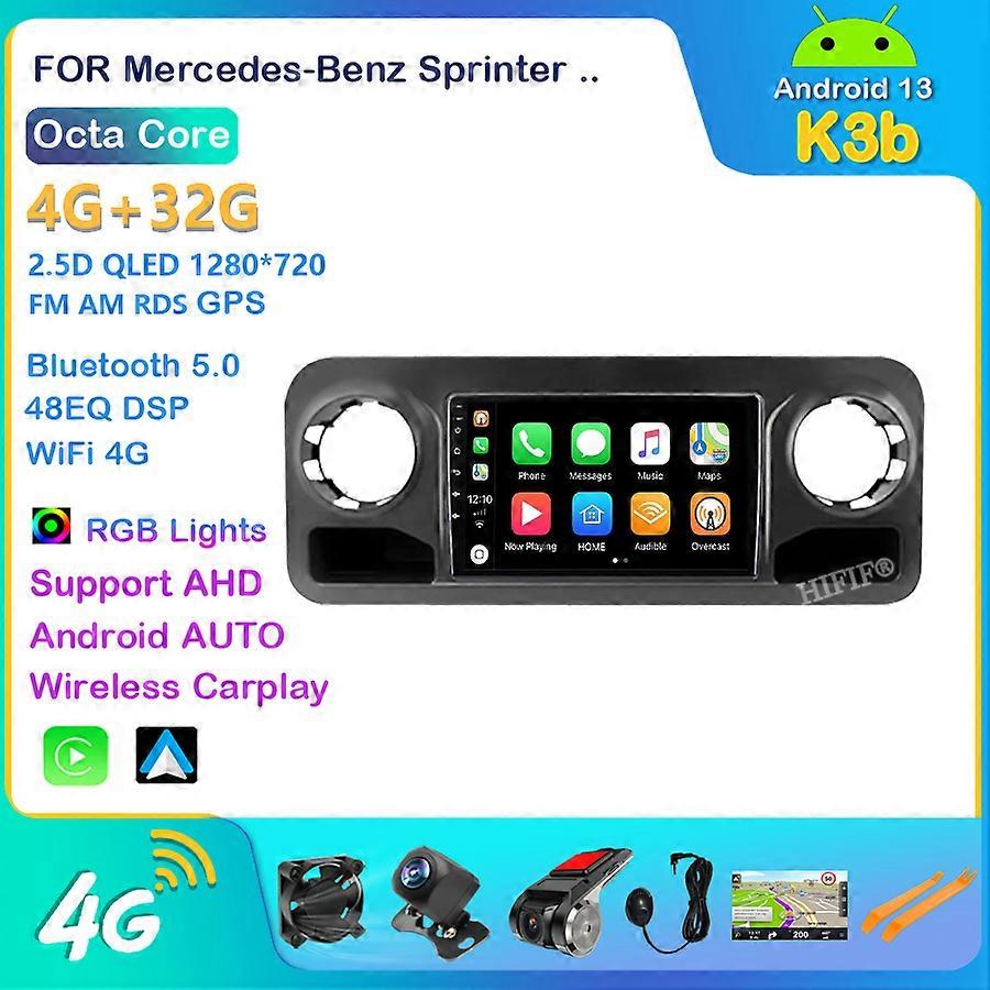For Mercedes-Benz Sprinter 2018 - 2022 Car Radio Multimedia System Navigation GPS Stereos Auto Android Carplay NO DVD