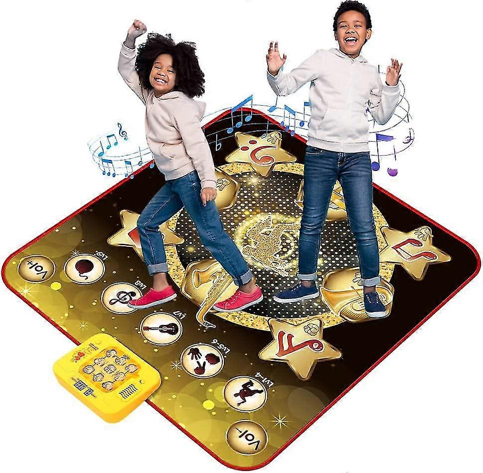 Mata taneczna, gra taneczna Zabawkowy prezent dla dzieci w wieku 3-12 lat Dziewczęta Chłopcy, podkładka do tańca z bezprzewodowym Bluetooth, 9 trybów gry Challenge, tryb Double Pik, wbudowany Mu