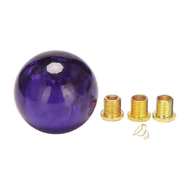 Marble Style Round Ball Gear Shift Knob Acrylic Shifter Knobs Stick Shift Knobs With 3 Adapter For Boris
