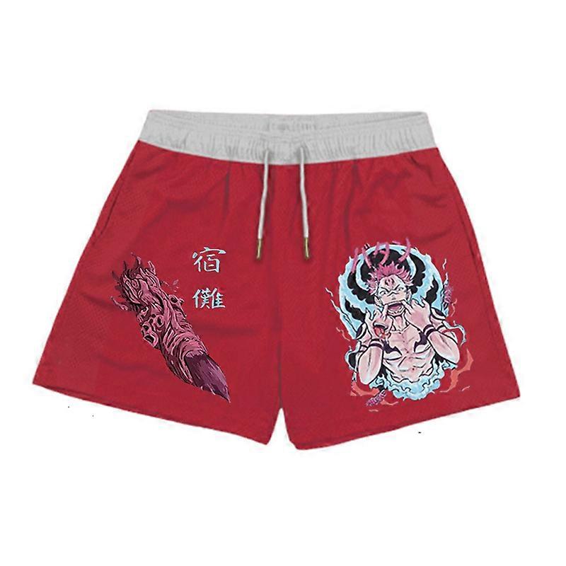 Japonské Anime jujutsu kaisen šortky Muži Tištěná Móda Volné Ležérní Cvičení Jogging Tělocvična Šortky Léto Plážové šortky