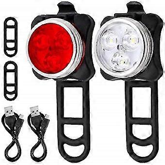 4-tilat Polkupyörän valo Sisäänrakennettu akku Ladattava Usb Led Bike Light