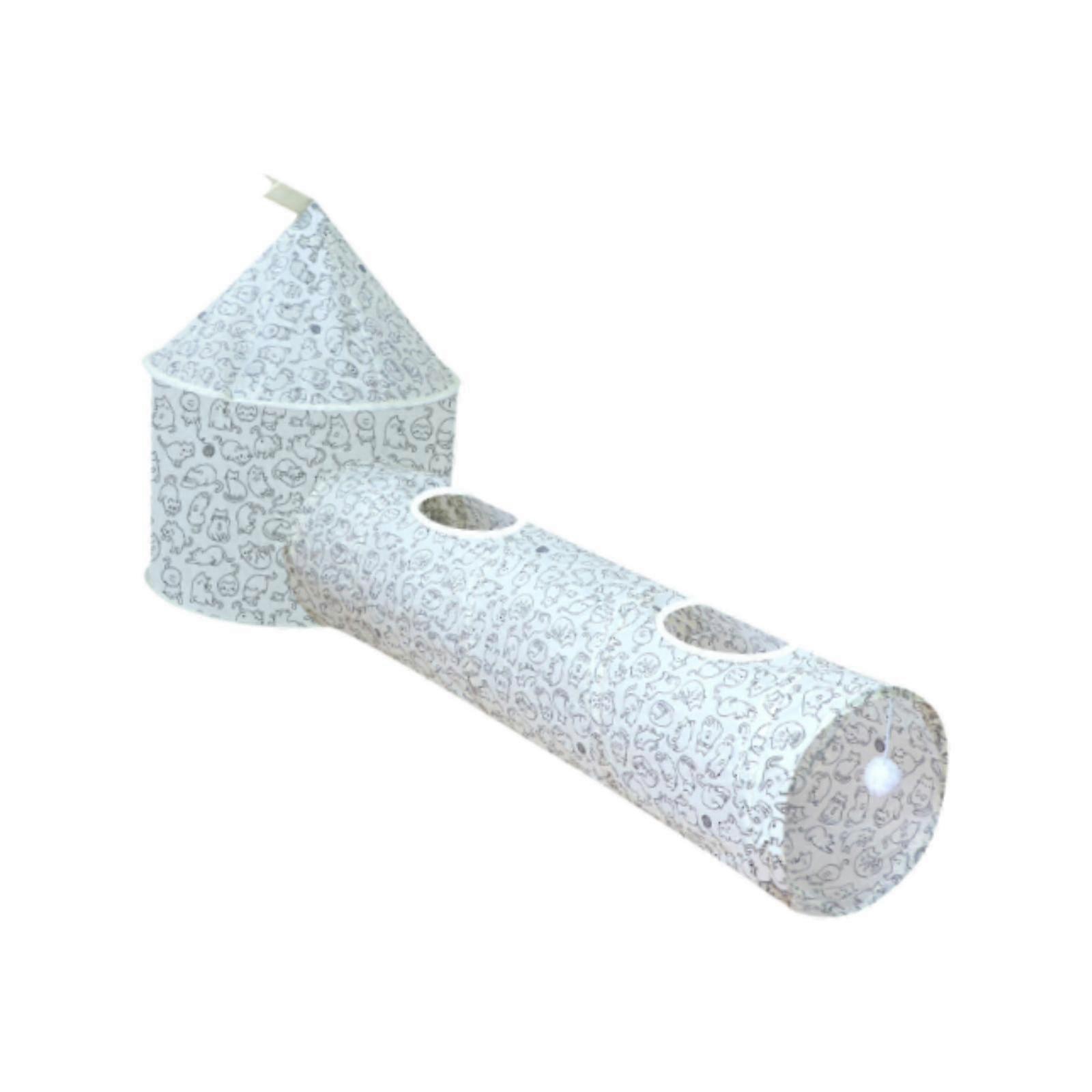 Cat Tunnel Cat Climbing Frame Hideaway and Play Ball for Bunny Kitten Hiding