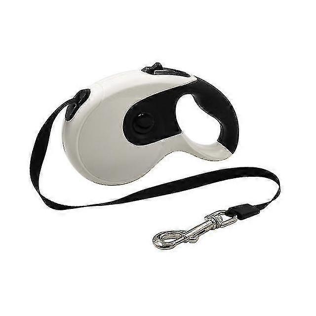 5m Retractable Dog Leashes Automatic Adjustable Extending Nylon (white)