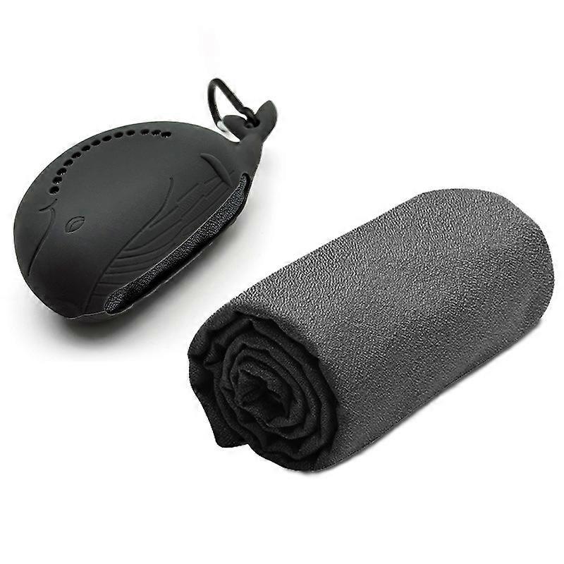 SGJ-58 40X40CM Nanofiber Ice Cooling Towel Soft Breathable Chilly Towel with Cute Whale Storage Box