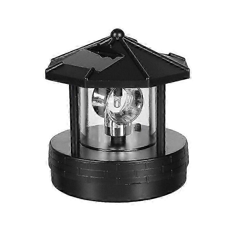 Solar Led Rotating Lighthouse Light Garden Yard Lawn Lamp Lighting