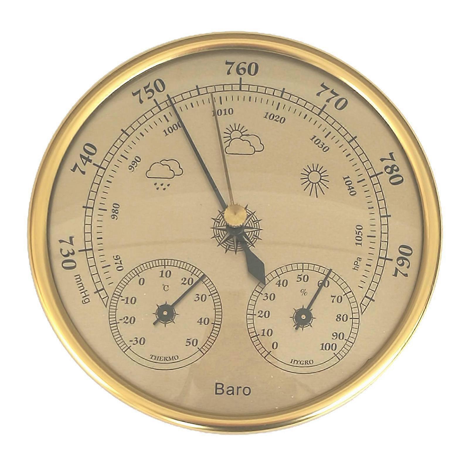 Precision 3 in 1 Barometer, Weather Station Barometer Thermometer Hygrometer for Indoor and Outdoor Use Humidity Meter