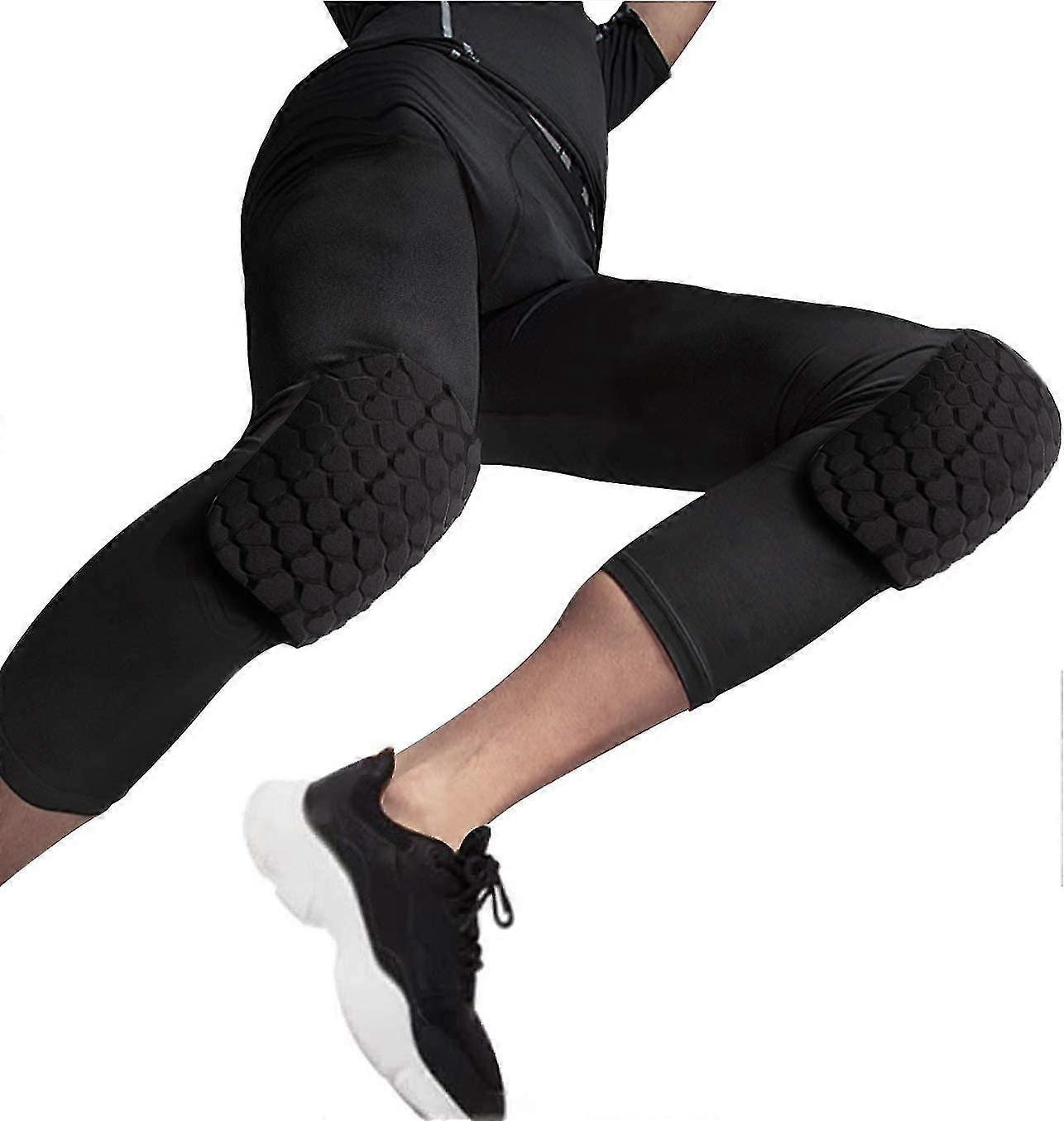 Men's Padded Compression Pants Qui Drying Tight Protective,1951
