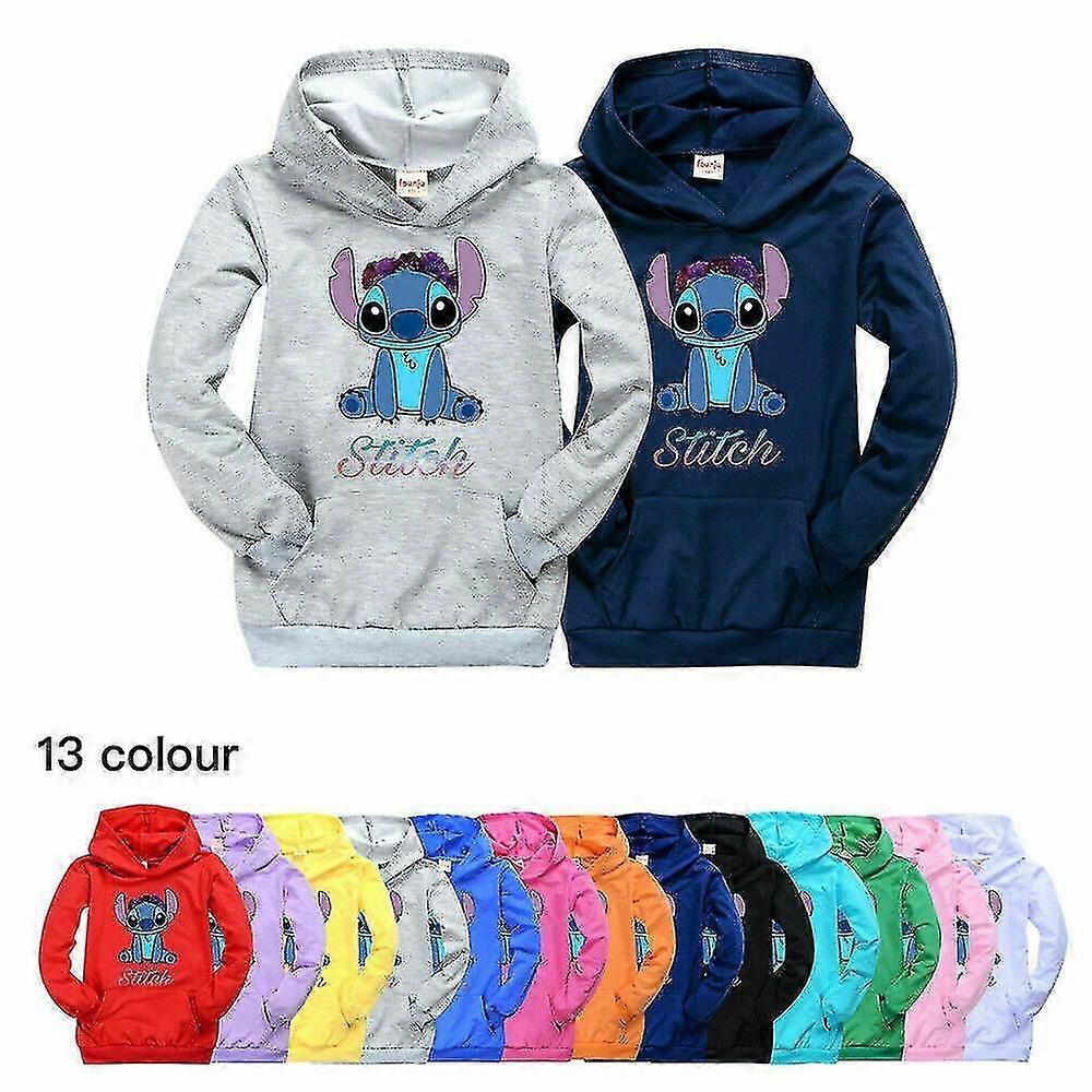 Bambini Lilo And Stitch Felpe con cappuccio a maniche lunghe Felpa