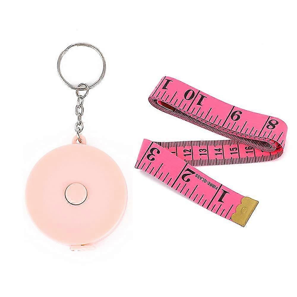 2 Pack Soft Tape Measure Compatible With Body Sewing Fabric Tailor Cloth Craft Home Measurement, Portable Tape Measure With Keychain