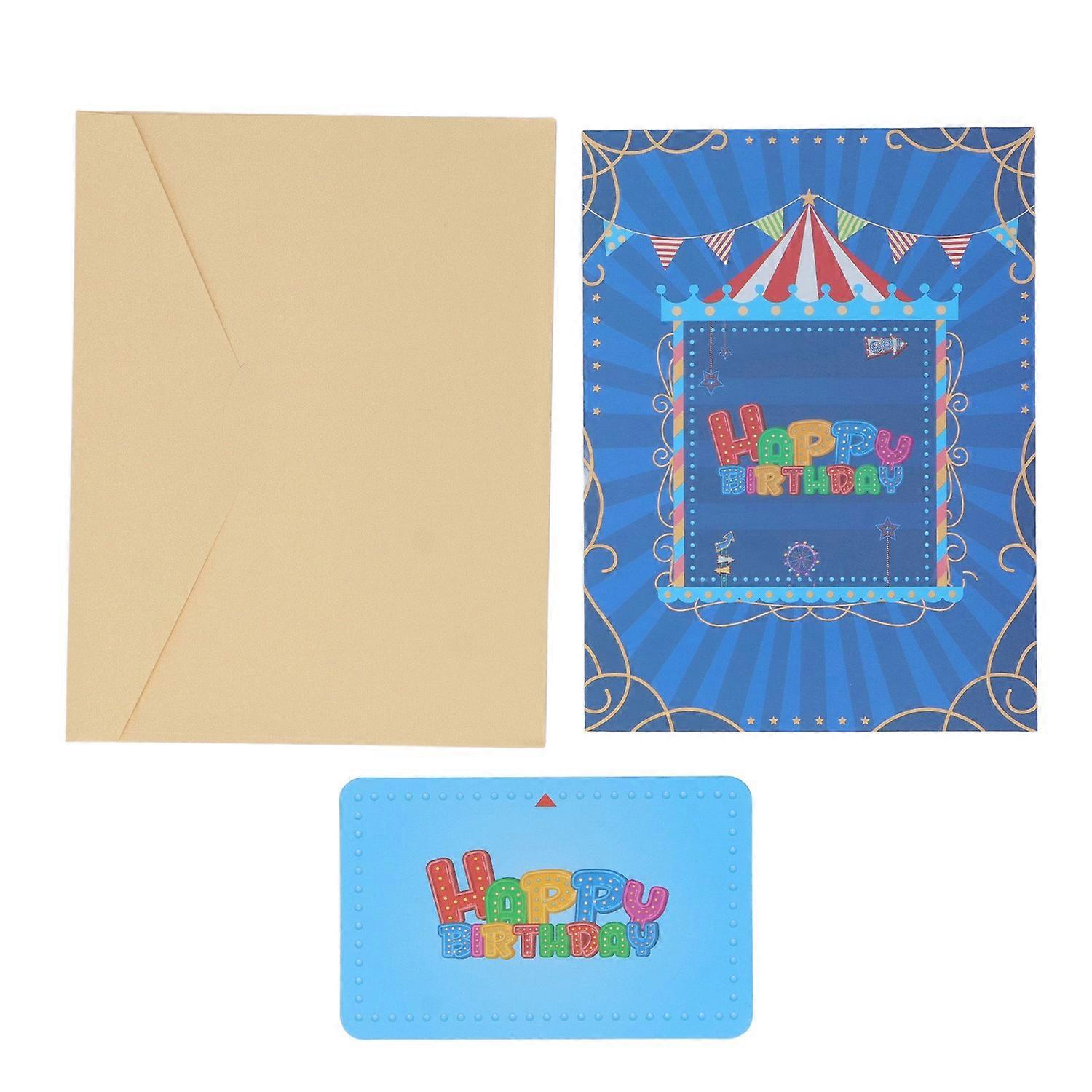 3D Birthday Card Playground Style Intricate Details Thick Paper Popping Up Birthday Card with Envelo