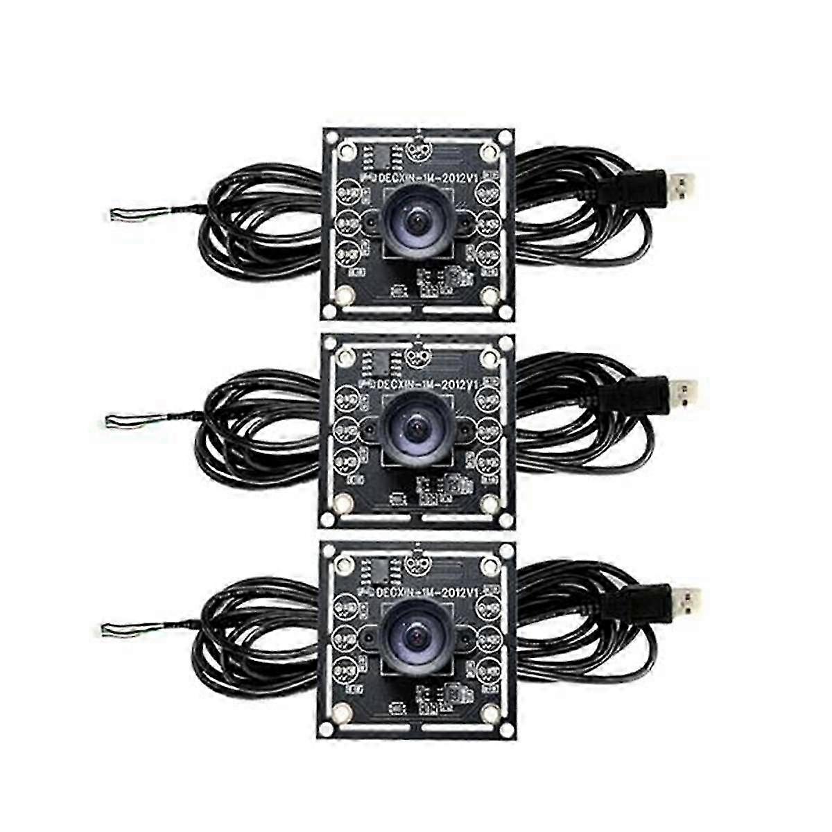 3PCS Módulo de Câmera de 100 Graus 1MP OV9732 1280x720 USB Driver Livre Foco Manual com Cabo de 3 Metros f