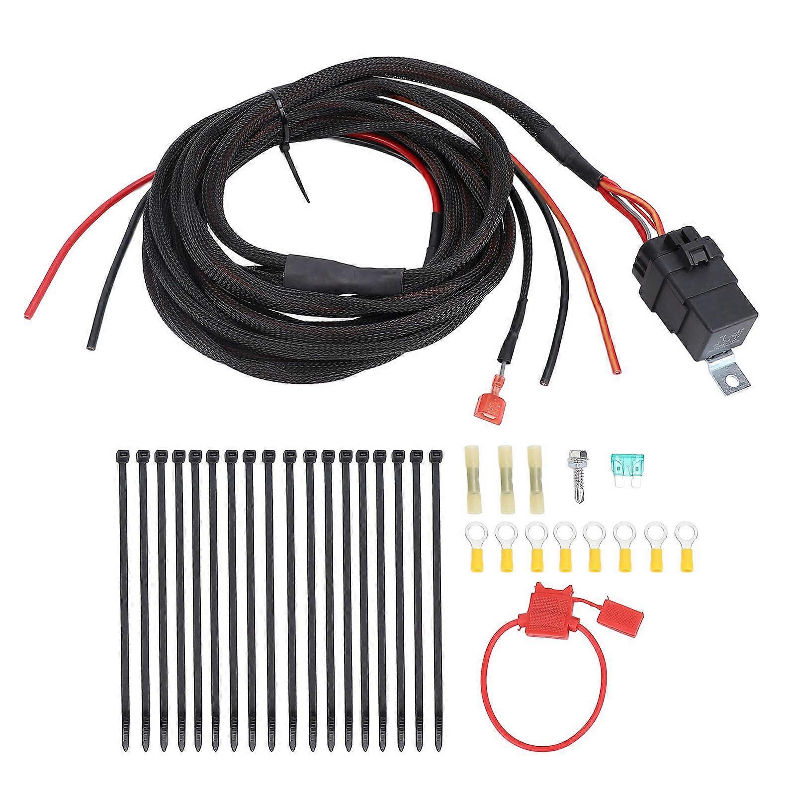 Second Air Compressor Harness 27703 with 30 Amp Fuse 2nd Compressor Wiring Harness for Air Lift 3H 3P Systems MK3912