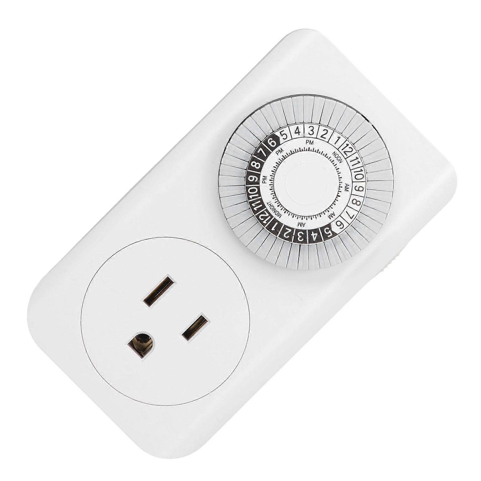 Outlet Timer Mechanical Countdown 15 Minute to 24 Hours 125V US Standard Auto Shut Off Power Socket