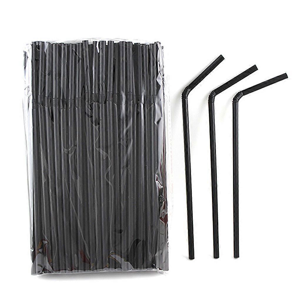 100pcs black/transparent Drinking Straws Flexible Plastic Straws Multicolor Straws Beverage Straws for Home Partie Milk Juice Drinks