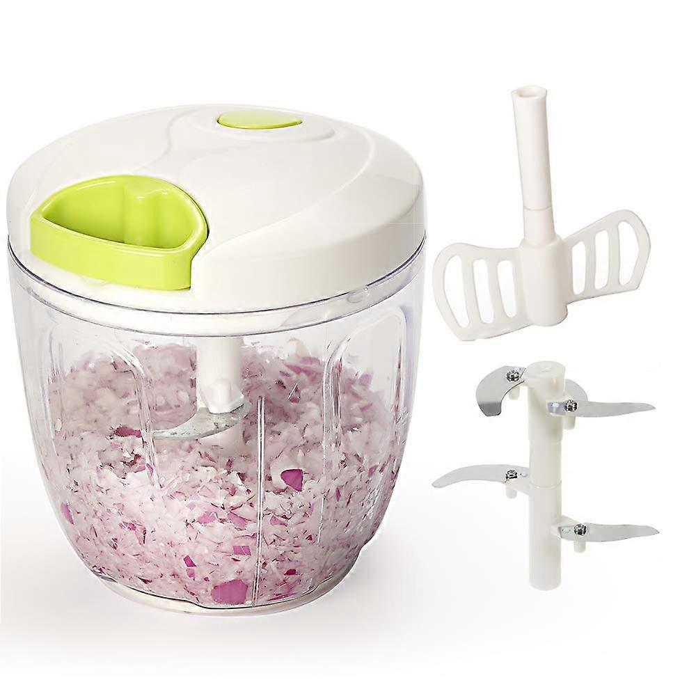 Manual Food Chopper 3.5 Cups - BPA-Free Plastic, Ideal for Quick Meal Prep, Dicing, and Chopping Vegetables