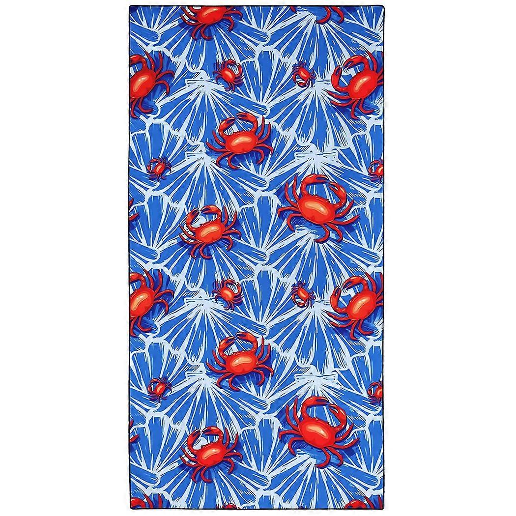 Red Crab Extra Large Beach Towel 36" x 72", Perfect for Swimming