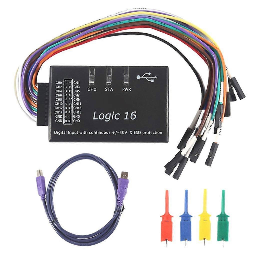 Επαγγελματικός αναλυτής λογικής USB Logic16 16 καναλιών δειγματοληψία υψηλής ταχύτητας