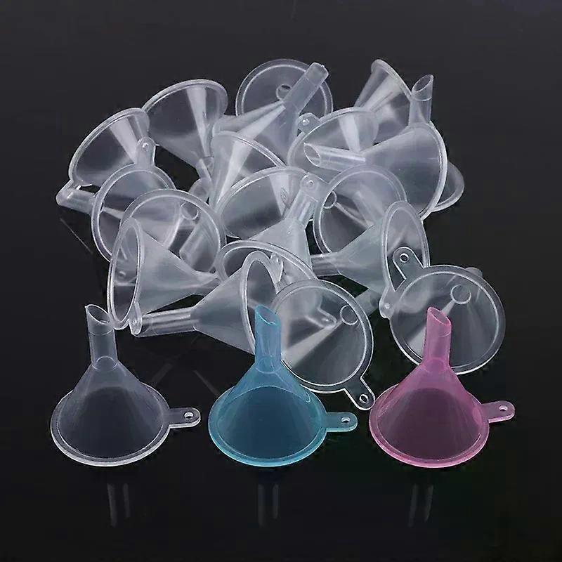 100pcs/lot Plastic Small Funnels For Perfume Mini Liquid Oil Funnels Kitchen Gadget Empty Bottle Packing Tools