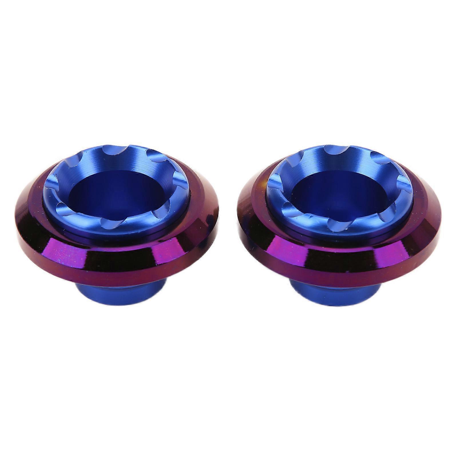 2PCS Motorcycle Wheel Axle Sliders Crash Protector Aluminium Alloy Titanium Universal