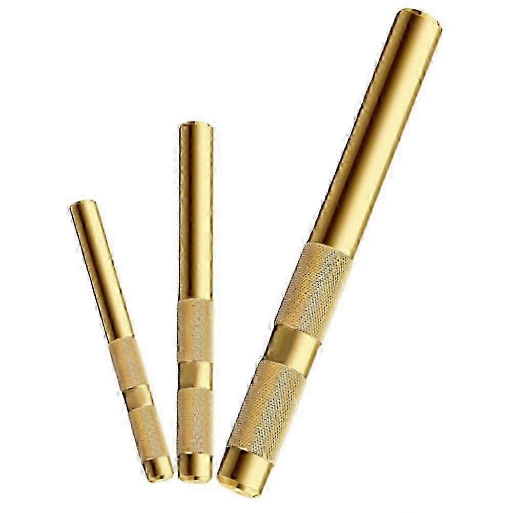 3Pcs Brass Drift Punch Set for Engineering and Construction Non Marring Chisel Punches for Auto Repair and Woodworking