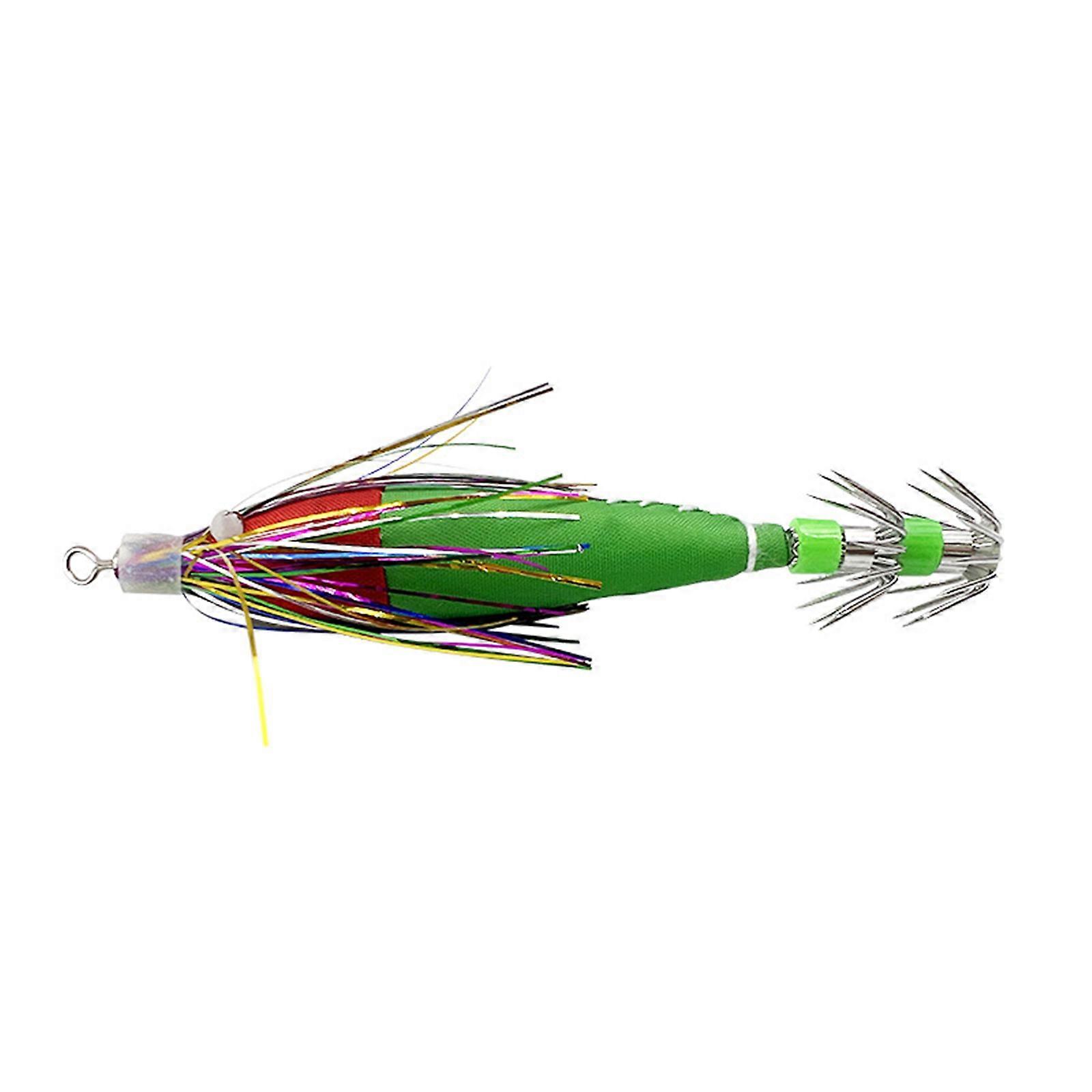 Luminously Squid Jigs Hook Shrimp Lures Baits Hard Artificial Shrimp Baits with Hook for Fishing Octopuses Cuttlefish